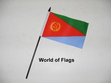 ERITREA FLAG 6" x 4" SMALL HAND Eritrean Ethiopia Africa Crafts Table Desk