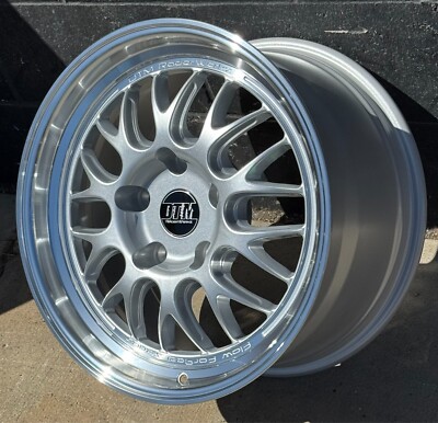 DTM FF30 Silver 17x8.5 +35 BMW 5x120 BMW E36 M3 318ti 318i 325i Z3 Z4 Wheels Rim