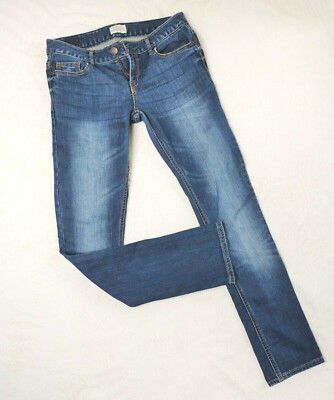 Blaue Aeropostale Low Waist Stretch Skinny Röhre Jeans Hose Blau 38 W 28/29 L33