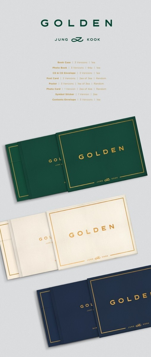 JUNGKOOK [GOLDEN] Album 3 version Set + Store Gift Photos | eBay