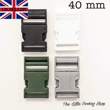 40mm Plastic Quick Side Release Buckles Fasteners For Webbing Straps Pack of 2