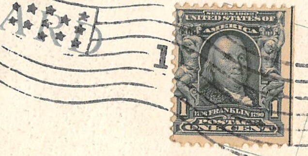 Series 1902 BENJAMIN FRANKLIN 1 Cent Green Stamp *EXTREMELY RARE* 119