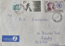 Old Stamp Addressed Envelope From Poland, Postmark 14 June 1982