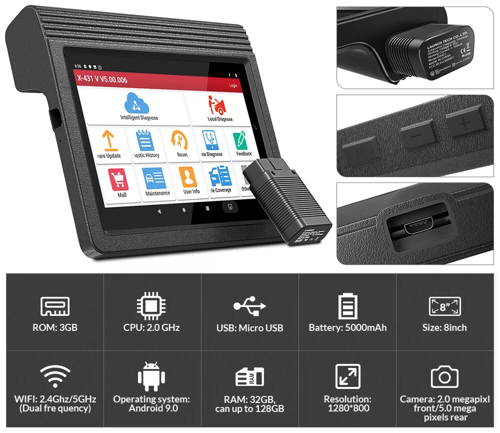 LAUNCH X431 V Pro 4.0 Bidirectional Key Coding OBD2 Scanner Car