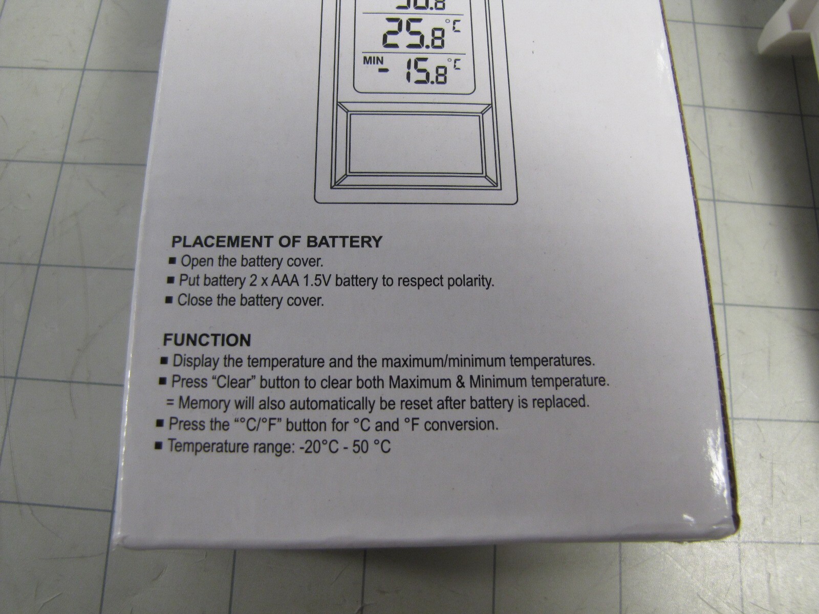Digital Greenhouse Thermometer Min / Max Display °C / °F Wall Mounted NEW