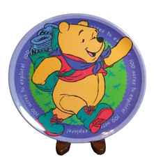 Disney Winnie the Pooh Zak Designs 8'' Melamine Child Plate 100 acres to explore