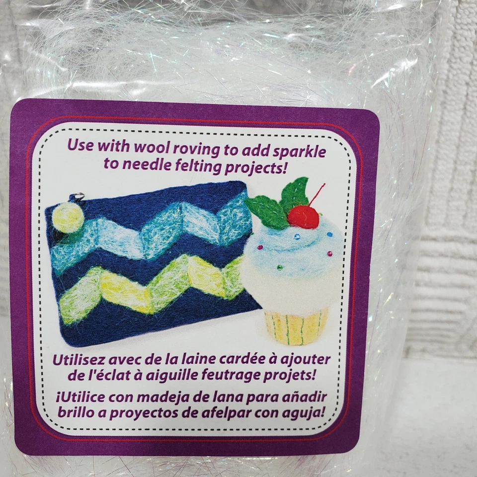 Dimensions Sparkle Fiber For Needle Felting .2 Oz Bag New - Image 2 of 4