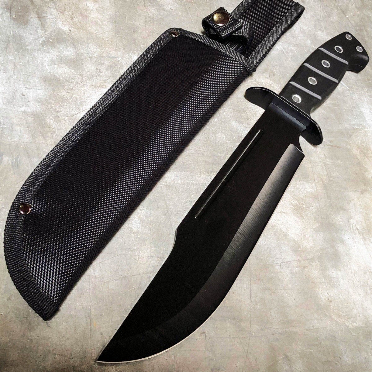 15" Army TACTICAL SURVIVAL Bowie Hunting FIXED BLADE Military Knife w Sheath  | eBay