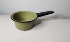 Vintage Green Enamel Ware / Enamelware Saucepan 5"