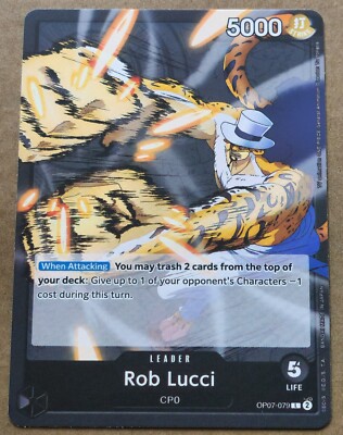 Rob Lucci OP07-079 Leader English 500 Years Future One Piece Rob Lucci OP07-079 Leader English 500 Years Future One Piece