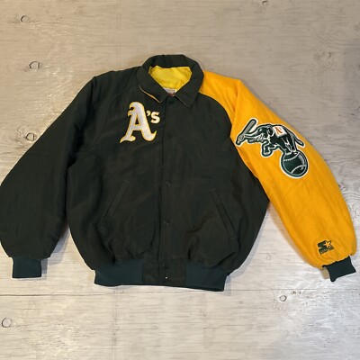 Vintage 90s MLB Starter Diamond Collection Oakland A's Athletics Dugout  Jacket S