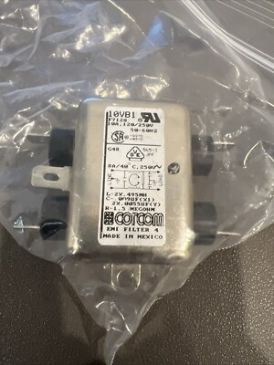 Corcom 10VB1 Power Line Filter, 10A 120/250V