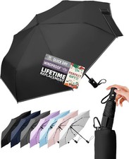LILAC Compact Travel Windproof Umbrella, 43" Auto open/close Folding Quick Dry U