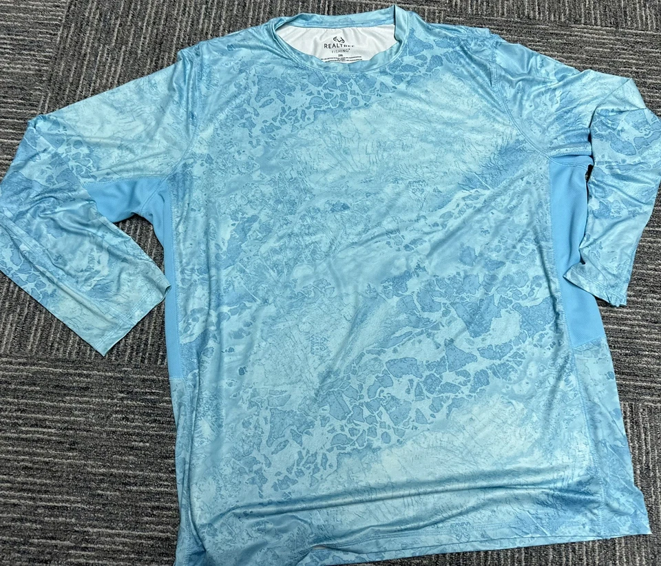 Realtree Men's 2XL Long Sleeve Stretch Fishing Shirt Water Graphic - Image 2 of 4