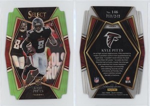 2021 Select Premier Level Neon Green Prizm Die-Cut /349 Kyle Pitts Rookie RC
