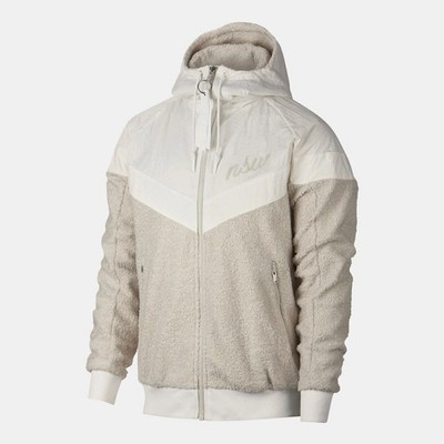 Nike Sportswear NSW Sherpa Windrunner Track Jacket 930316 121 White Bone 2XL/XXL