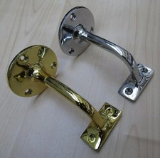 HANDRAIL BRACKET SUPPORT Bannister Polished brass/Polished chrome