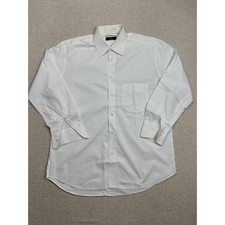 Fendi Camicie Mens White Textured Long Sleeve Button Down Dress Shirt 16.5 34