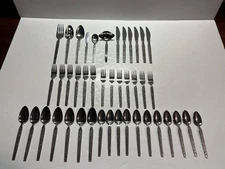 Riviera Stainless Flatware Vintage Lot of 43 Pieces MCM Japan