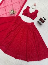 Function Wear Faux Georgette Lehenga Choli With Fancy Dupatta For Women Girls