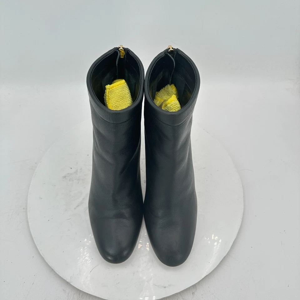 Nicholas Kirkwood Women Size EU 38 US 8 Black Leather Back Zip Heel Ankle Boot - Image 3 of 4