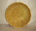 MC COY LARGE GOLDEN SPECKLED BOWL 802 SERVING & CENTERPIECE WAVES NEW OLD STOCK