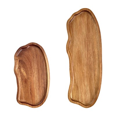 Holz Dessertteller Theke Organizer Holztablett für Obst Getränke Frühstück