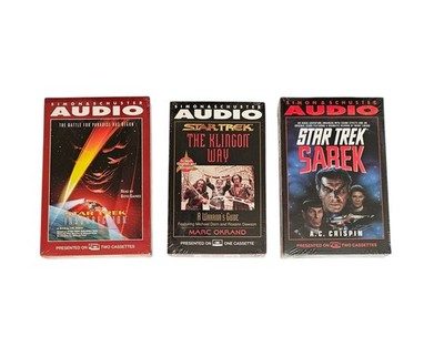 Star Trek 3 Audio Cassettes Book Insurrection, Sarek and The Klingon Way Sealed