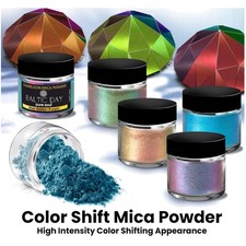 Color Shift Mica Powder Set - Chameleon Pigment for Crafts
