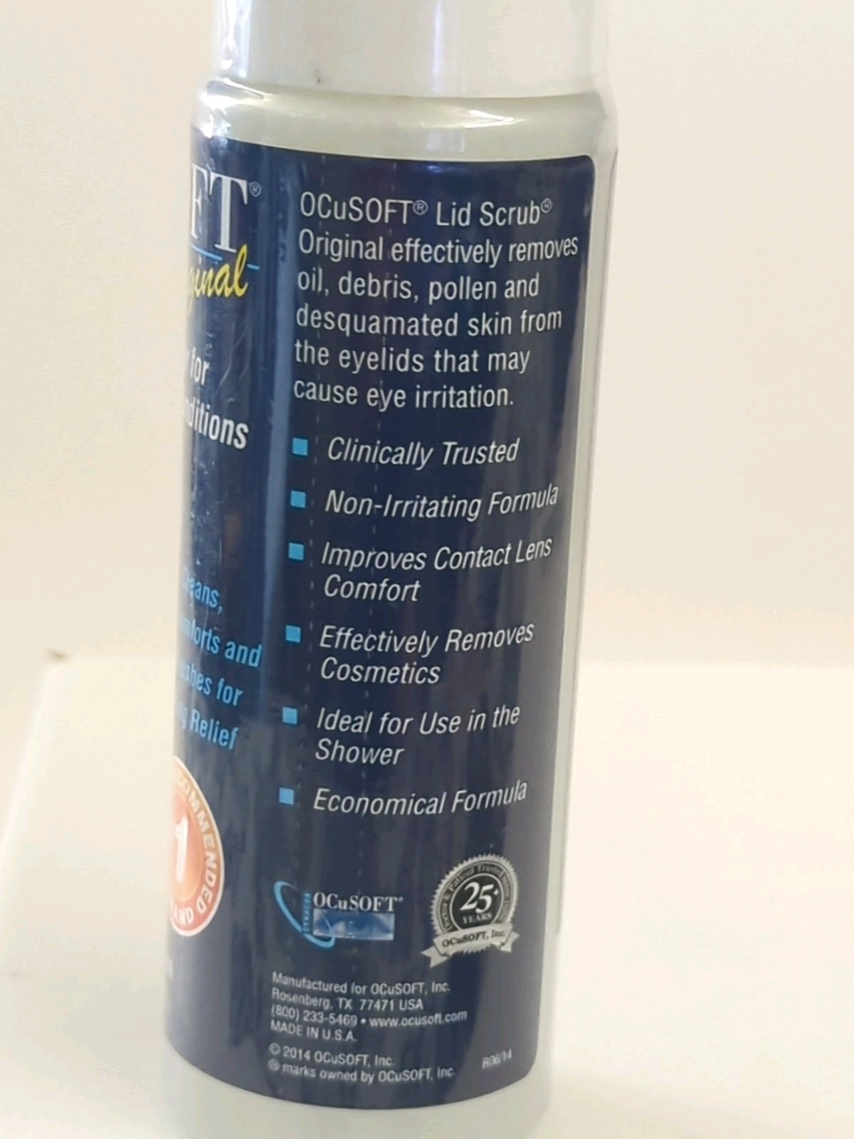 OCuSoft Lid Scrub Foam 7.25 fl oz Bottle Pre-Lathered Foam Original Ex 6/2027