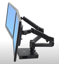 HP Hot Desk Stand W3Z73AA – Dual Monitor Mount with Content Force™ Technology