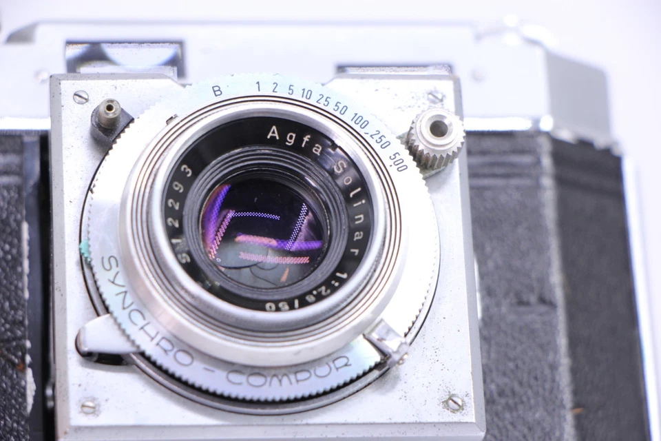 Agfa Karat 36 telémetro 35 mm cámara fotográfica Solinar 50 mm 2,8 plegable funciona bien Foto 3 de 4