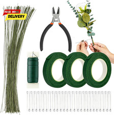 Flower Arrangement Supplies for DIY Floral Tape and Floral Wire Kit with Boutonn