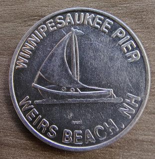 Old Weirs Beach Token Lake Winnipesaukee Vintage NH Token Aluminum