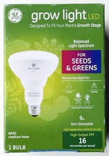 GE BR30 Full Spectrum LED Grow Light Bulb For Indoor Seeds Greens Medium Base