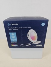 CRESTIN Smart Ultra-Slim LED Recessed Lighting WiFi & Bluetooth 4Pack CRAPLW501