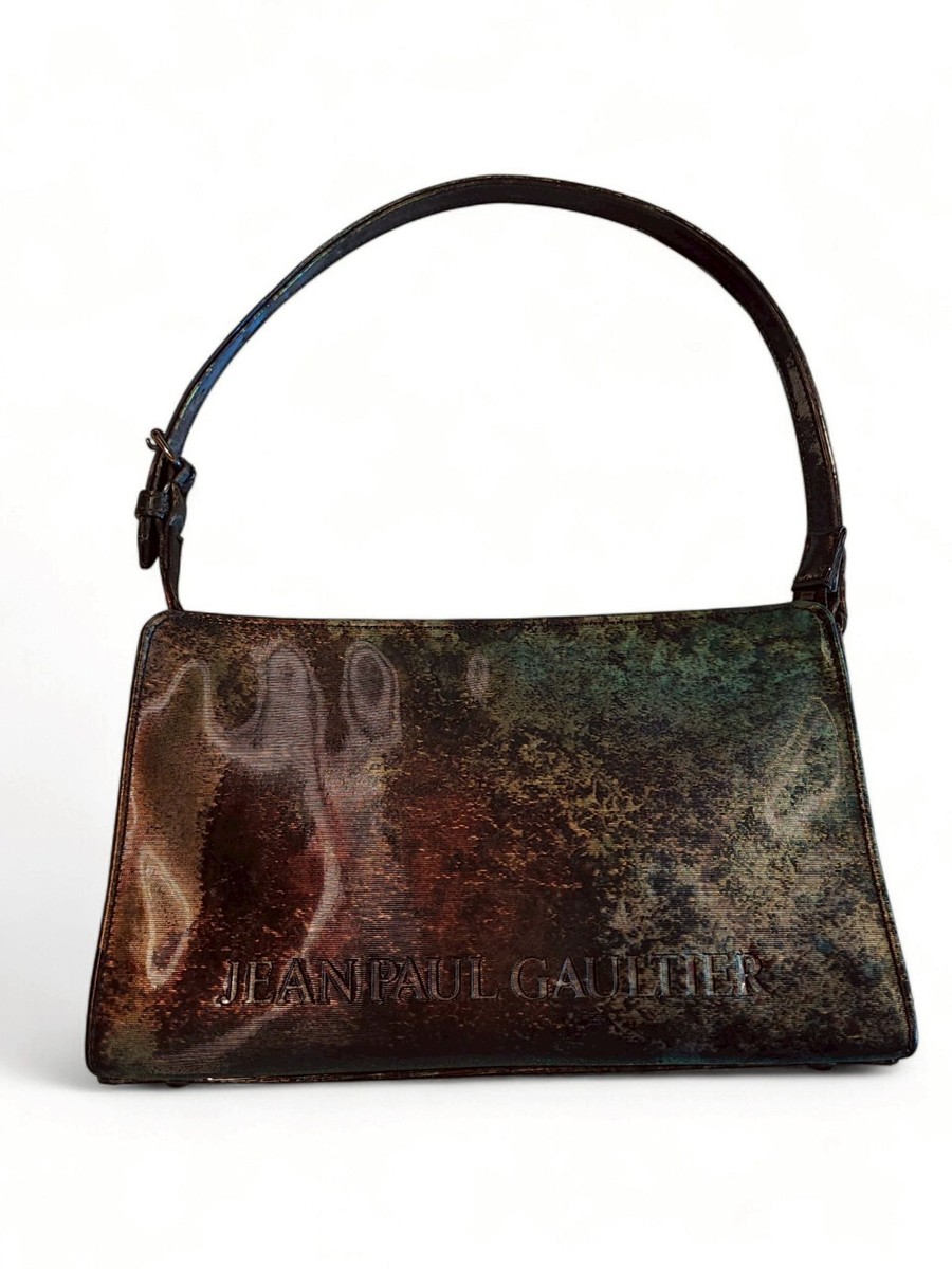 Vintage Jean Paul Gaultier Cyber Shoulder Bag Metallic Abstract