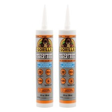 Gorilla Waterproof Caulk Seal Silicone Sealant, 10Oz Cartridge Pack of 2 - C...
