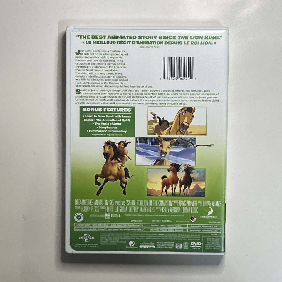 Spirit: Stallion of the Cimarron (DVD, 2018) Sous-titres français, Tested ! - Image 2 of 4