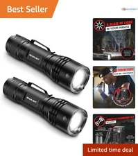 LED Tactical Flashlight Mini Compact 1040 Lumens Water Resistant Emergency