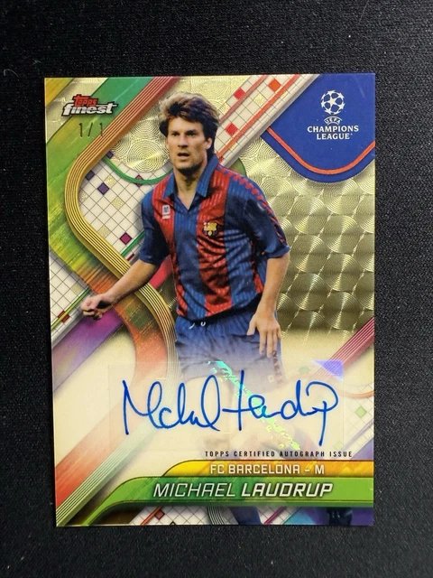 2024-25 Topps Finest UEFA UCC Michael Laudrup Autograph Superfractor 1/1 #BA-LP
