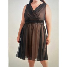 NWT Connected Apparel chiffon Midi cocktail dress 24W