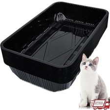 30 Pack Disposable Cat Litter Trays Reusable Plastic Small Pets Travel New