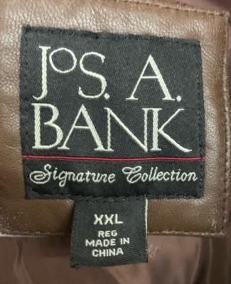 JOS.A. BANK SIGNATURE COLLECTION LEATHER JACKET SIZE XXL RN#31608