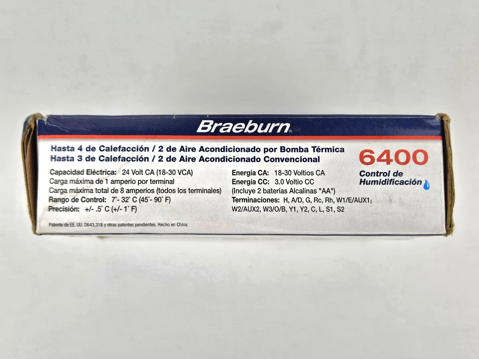 Braeburn 6400 5-2 Day Programmable Touchscreen Hybrid Thermostat White - Image 3 of 4