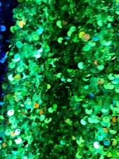 Full Sequin Fabric on Stretch Velvet Fabric By The Yard Kelly Green