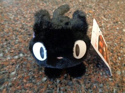 Kiki's Delivery Service 6.5'' Jiji Furry Beanbag Plush Studio Ghibli Official NWT