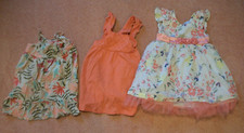USED 3 PIECE LOT OF BABY GIRL DRESSES SIZE COTTAGE PIXIE FLORAL GREAT CONDITION