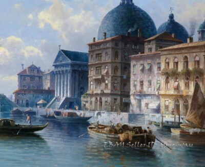Ancient venice Landscape Oil painting Wall art Giclee Printed on canvas P270