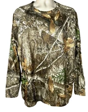 REALTREE Men's Camoflauge Sweat Tee Shirt Long Sleeve Size XL 46-48  #IV050072